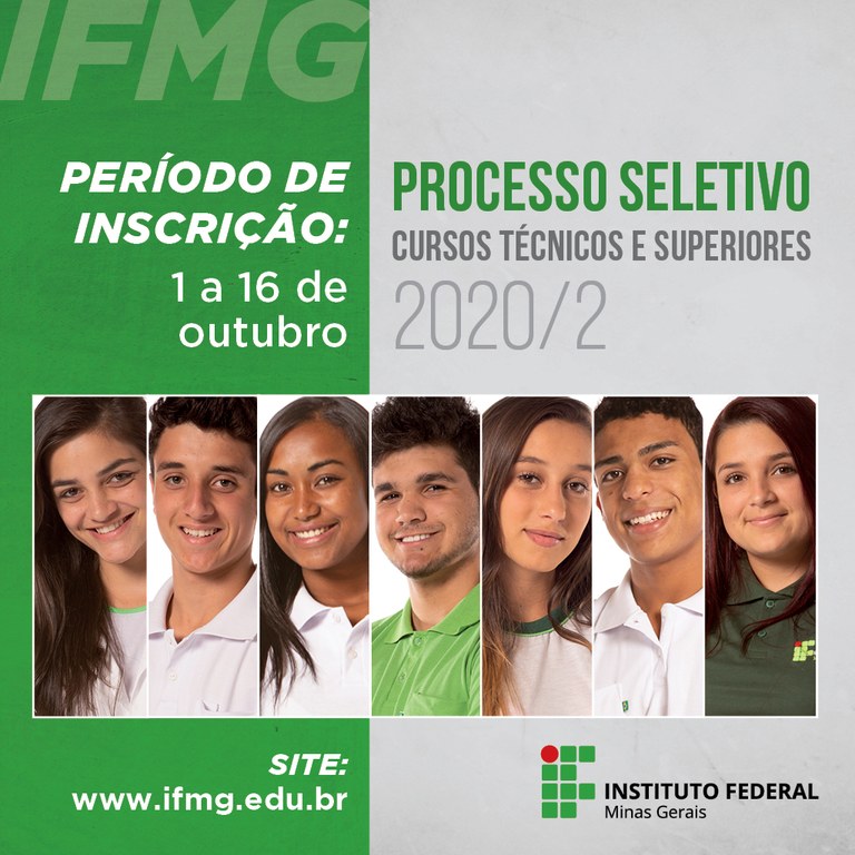 IFMG abre inscrições para vestibular do 2º semestre 2020