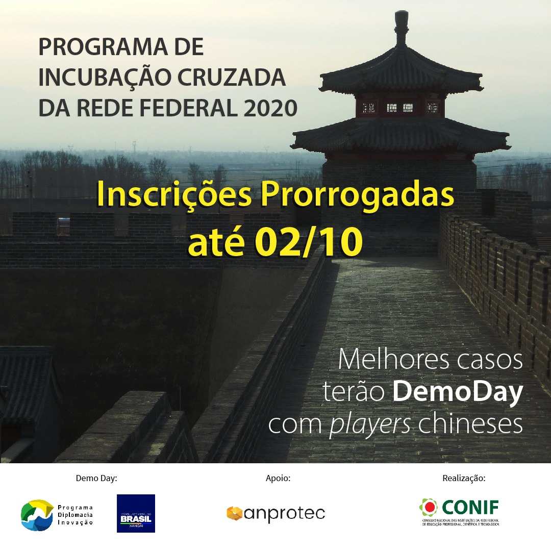 Programa de Incubação Cruzada da Rede Federal está com inscrições abertas