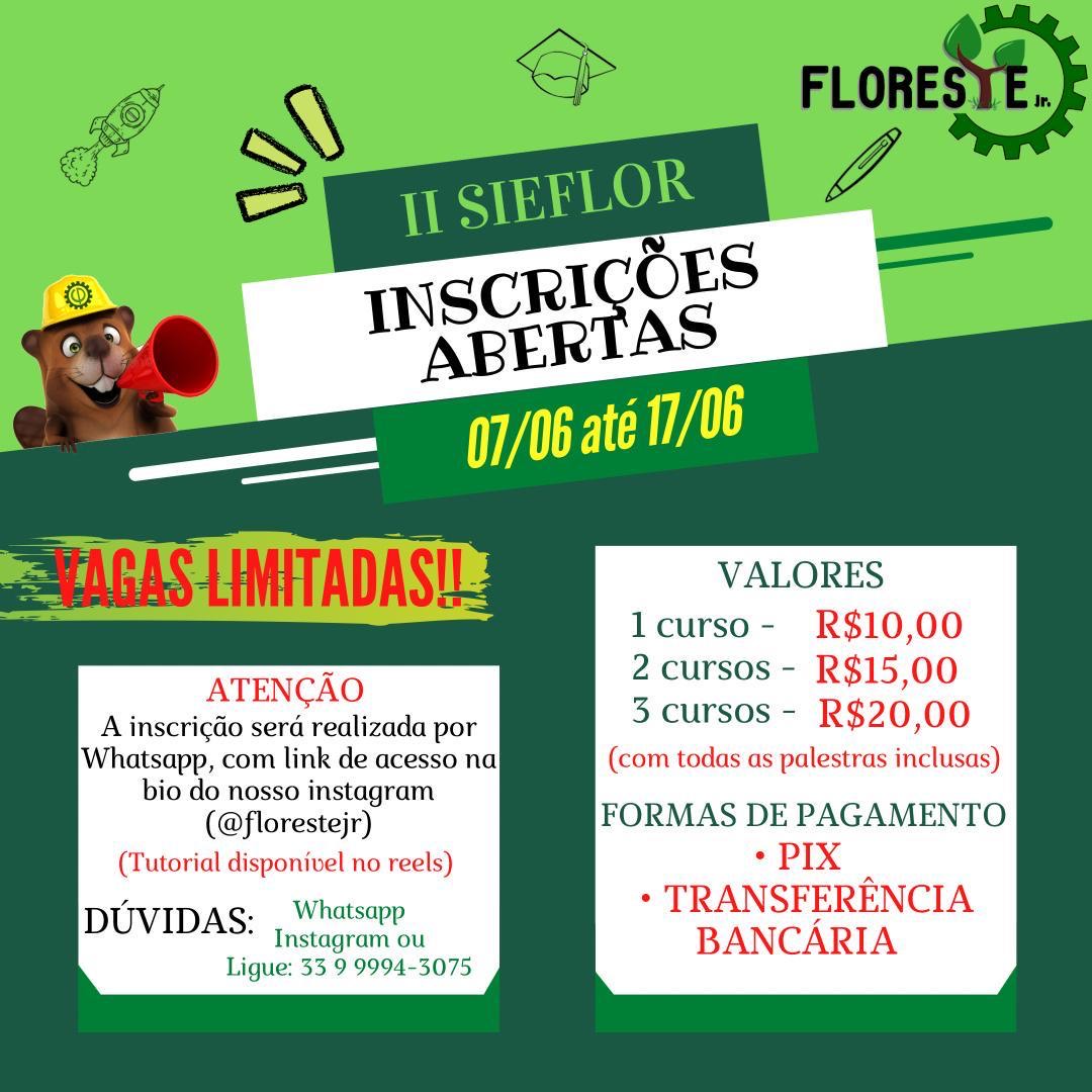 ii sieflor inscricoes